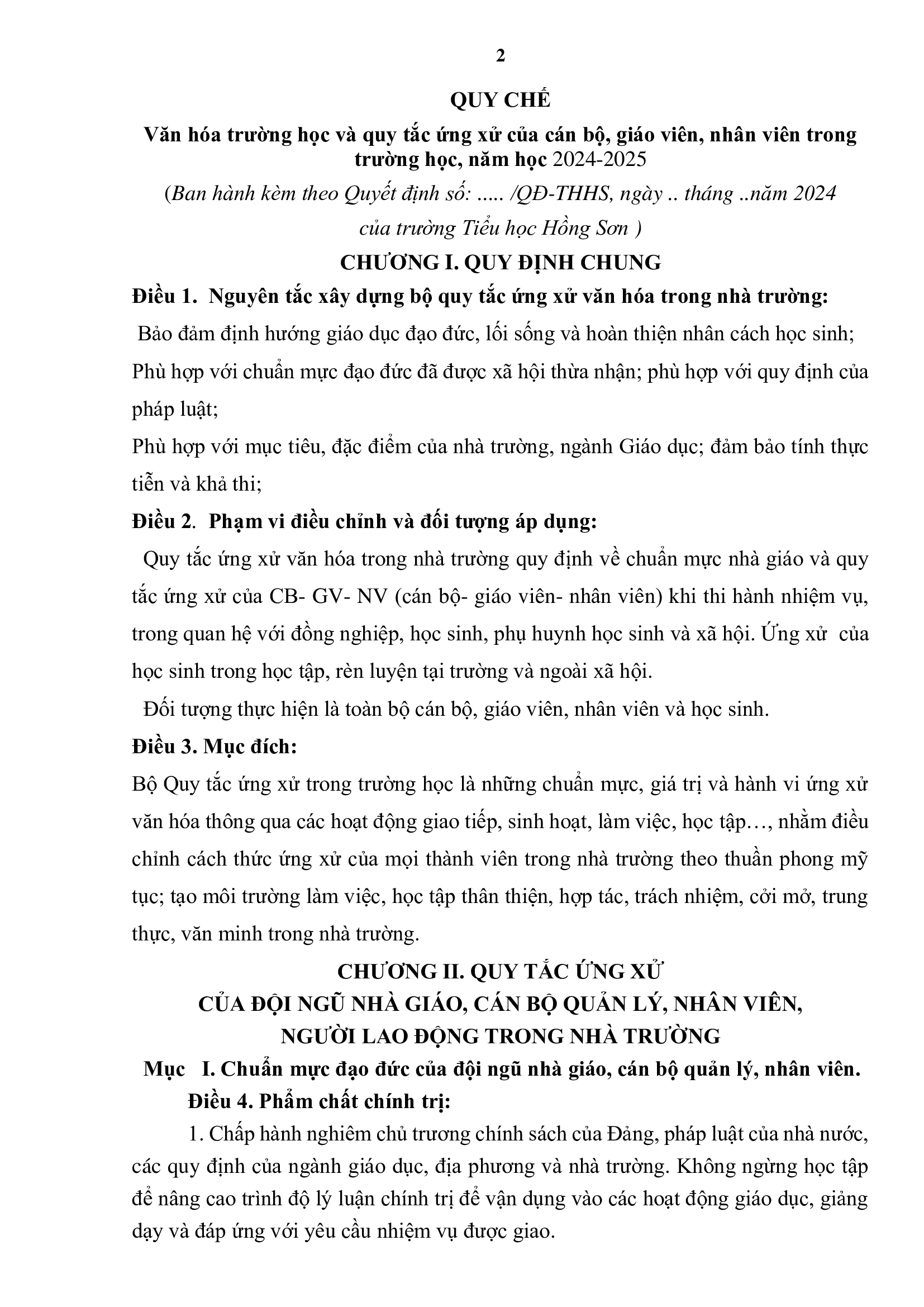 Quy tắc ứng xử mới 24 - 25