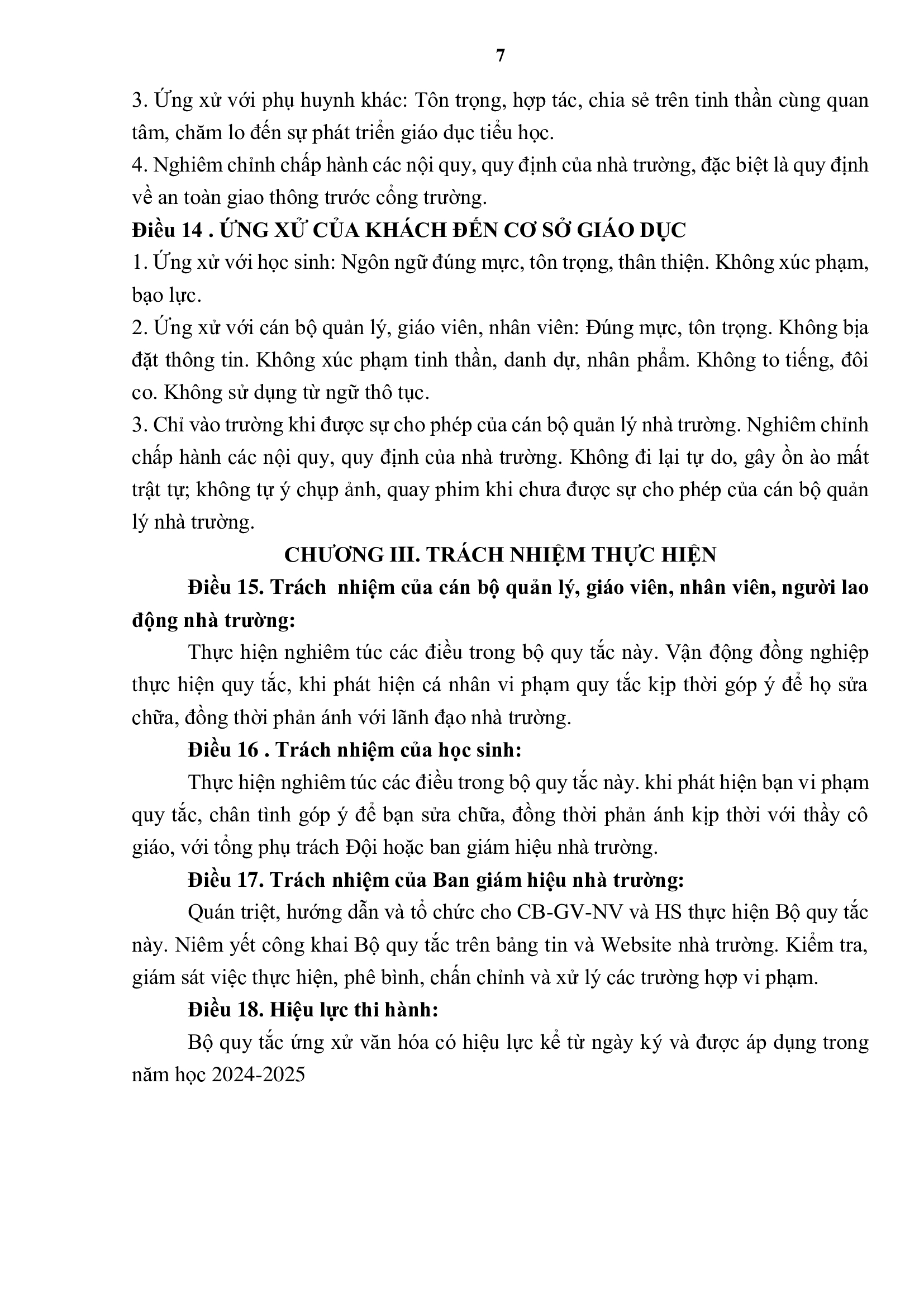 Quy tắc ứng xử mới 24 - 25