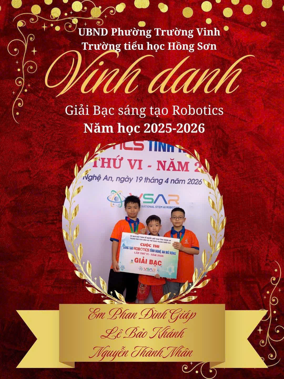 THÀNH TÍCH NỔI BẬT TRONG THÁNG 3 VÀ THÁNG 4 CỦA THẦY VÀ TRÒ TRƯỜNG TIỂU HỌC HỒNG SƠN