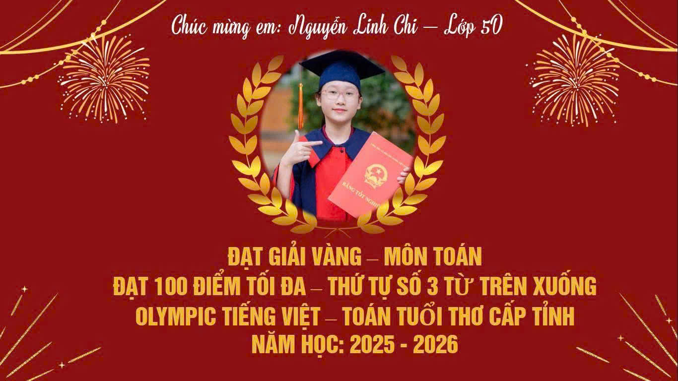 VINH DANH HỌC SINH ĐẠT GIẢI OLYMPIC