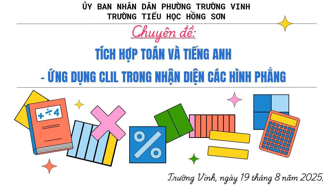 CHUYÊN ĐỀ: TÍCH HỢP TOÁN VÀ TIẾNG ANH - ỨNG DỤNG CLIL TRONG NHẬN DIỆN HÌNH PHẲNG