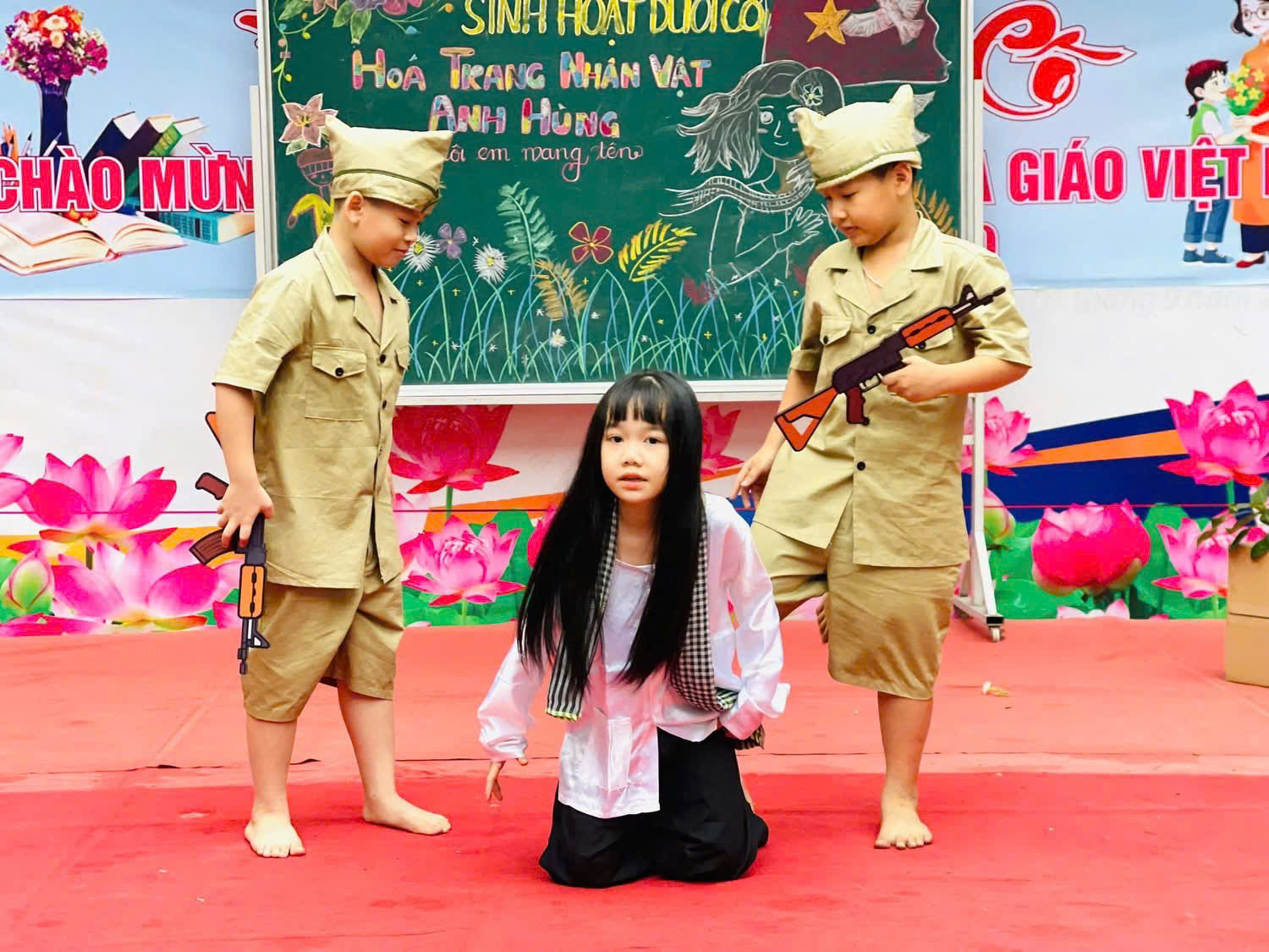 SINH HOẠT DƯỚI CỜ – CHỦ ĐỀ: HÓA TRANG NHÂN VẬT ANH HÙNG CHI ĐỘI EM MANG TÊN